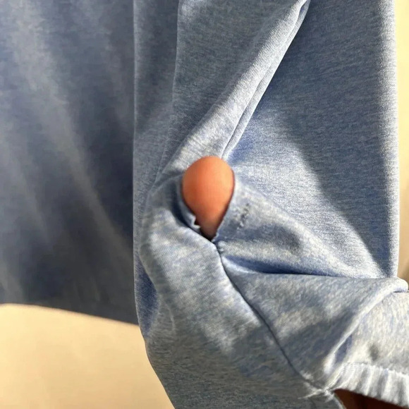 Adidas Golf Polo Men's XL Blue Short Sleeve Collared 1/4 Button Shirt - Picture 6 of 9